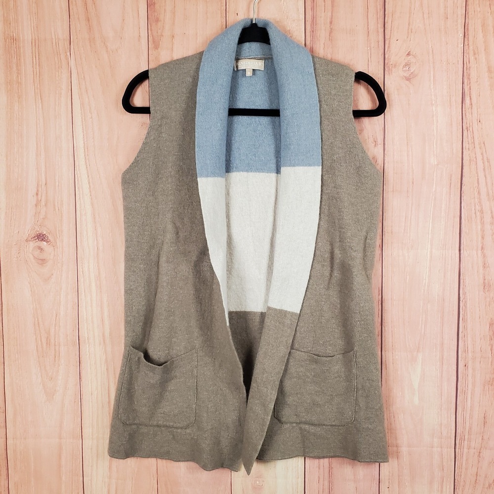 Benedetta‎ B Womens Wool Cashmere Blend Sweater Long Cardigan Vest Sz Small
